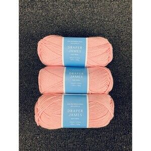 Lot Of 3 Draper James Cozy Wool Almond Blossom Merino Wool And Acrylic Yarn New